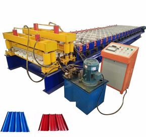 Renkli Çelik Çatı Kiremit Rulo Şekillendirme Makinesi PLC Sistemi AF - 828 Presli