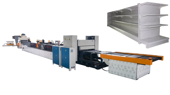 İki taraflı rulo süpermarket depolama rafı panel rulo şekillendirme makinesi