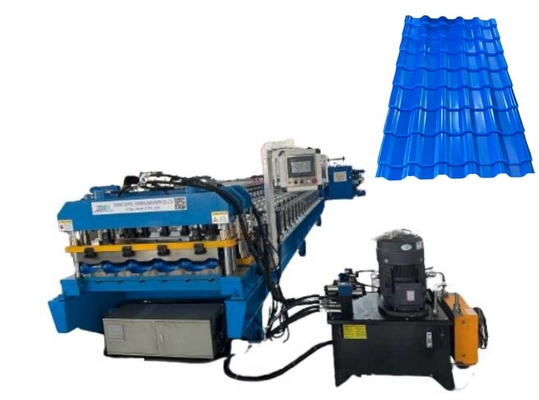 Yüksek Çalışma Hızlı Elektrikli 0.8mm Camlı Tile Roll Forming Makinesi