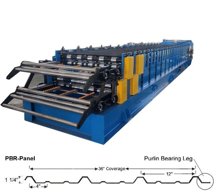 1.2 Mm Renkli Çelik Rulo Şekillendirme Makinesi R Panel ve Pbr Panel Çatı Kaplama Sayfası