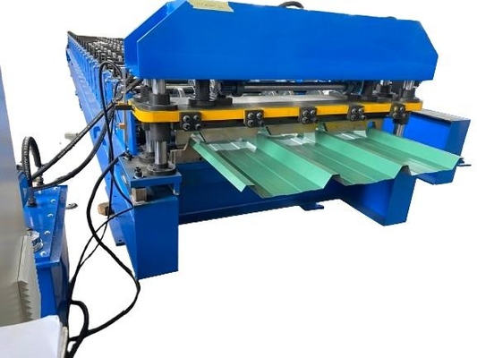 Yüksek Kaliteli Metal Çatı Yaprak Rulo Formasyon Makinesi PLC Kontrol Metodu ile