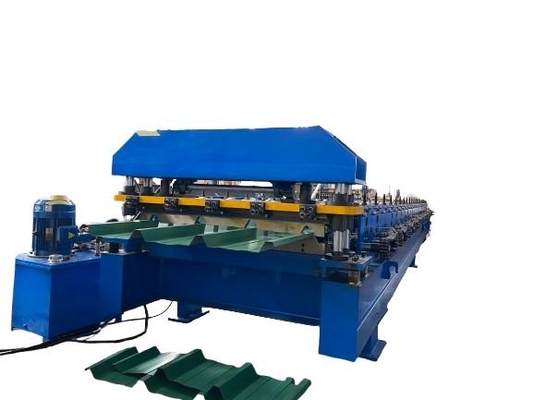 Yüksek Kaliteli Metal Çatı Yaprak Rulo Formasyon Makinesi PLC Kontrol Metodu ile