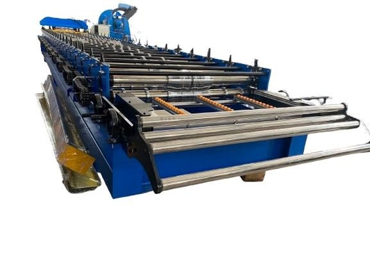 Yüksek Kaliteli Metal Çatı Yaprak Rulo Formasyon Makinesi PLC Kontrol Metodu ile