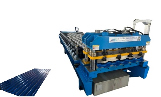 Yüksek Çalışma Hızlı Elektrikli 0.8mm Camlı Tile Roll Forming Makinesi