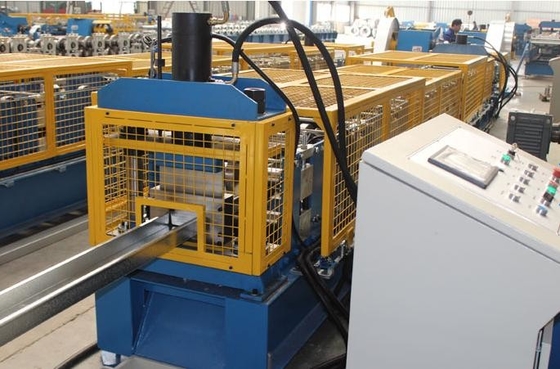 Hidrolik Perforasyon 18 istasyonlu C Purlin Roll Forming Machine PLC