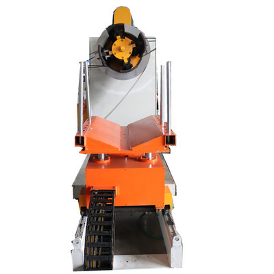 Metal kesme hattı için hidrolik pompa istasyonu ile dayanıklı çelik uncoiler otomatik decoiler makinesi