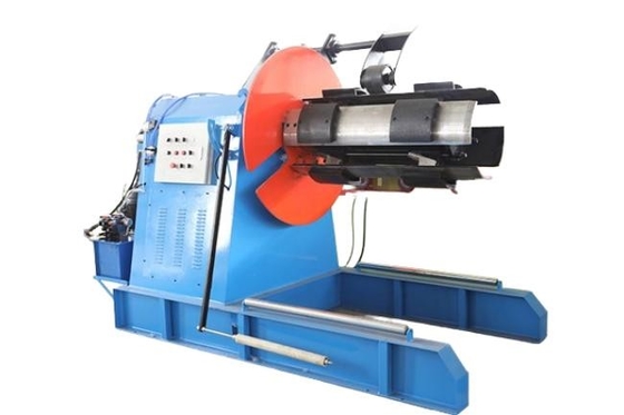 Metal kesme hattı için hidrolik pompa istasyonu ile dayanıklı çelik uncoiler otomatik decoiler makinesi