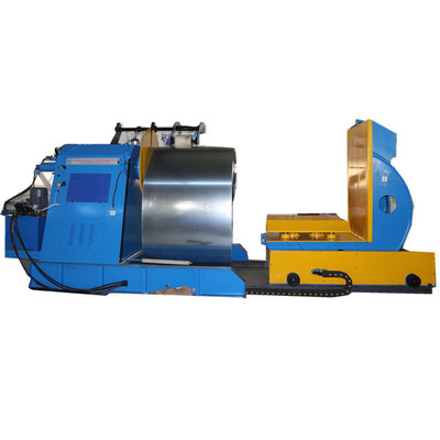 Metal kesme hattı için hidrolik pompa istasyonu ile dayanıklı çelik uncoiler otomatik decoiler makinesi