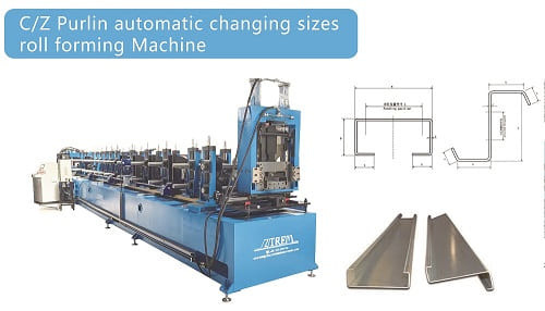 Kesinlik CZ Purlin Roll Forming Machine Eklenmiş Sertlik ve Yapısal Destek için